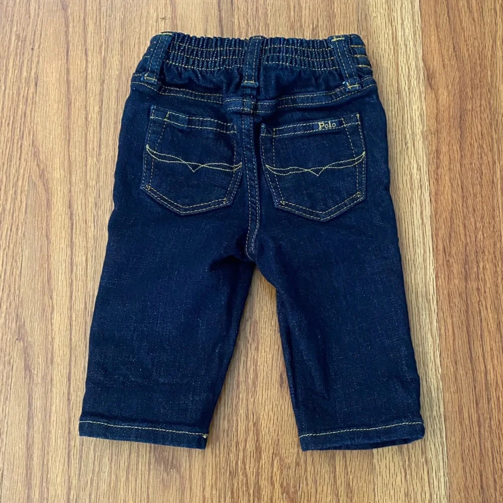 Ralph Lauren Green Bear Graphic Tee and Dark Jeans Set